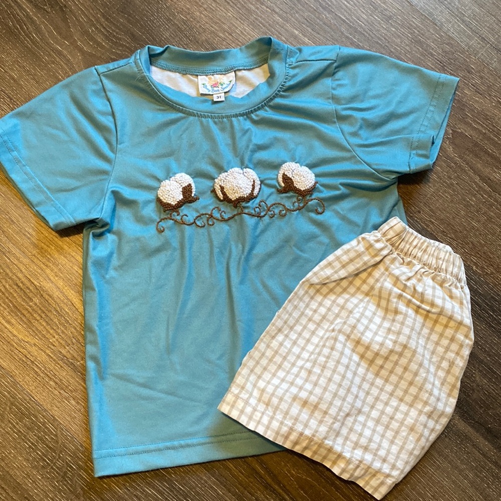 Busy Bees Smocks Toddler Boy Cotton Set